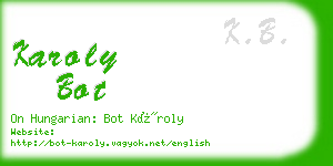 karoly bot business card